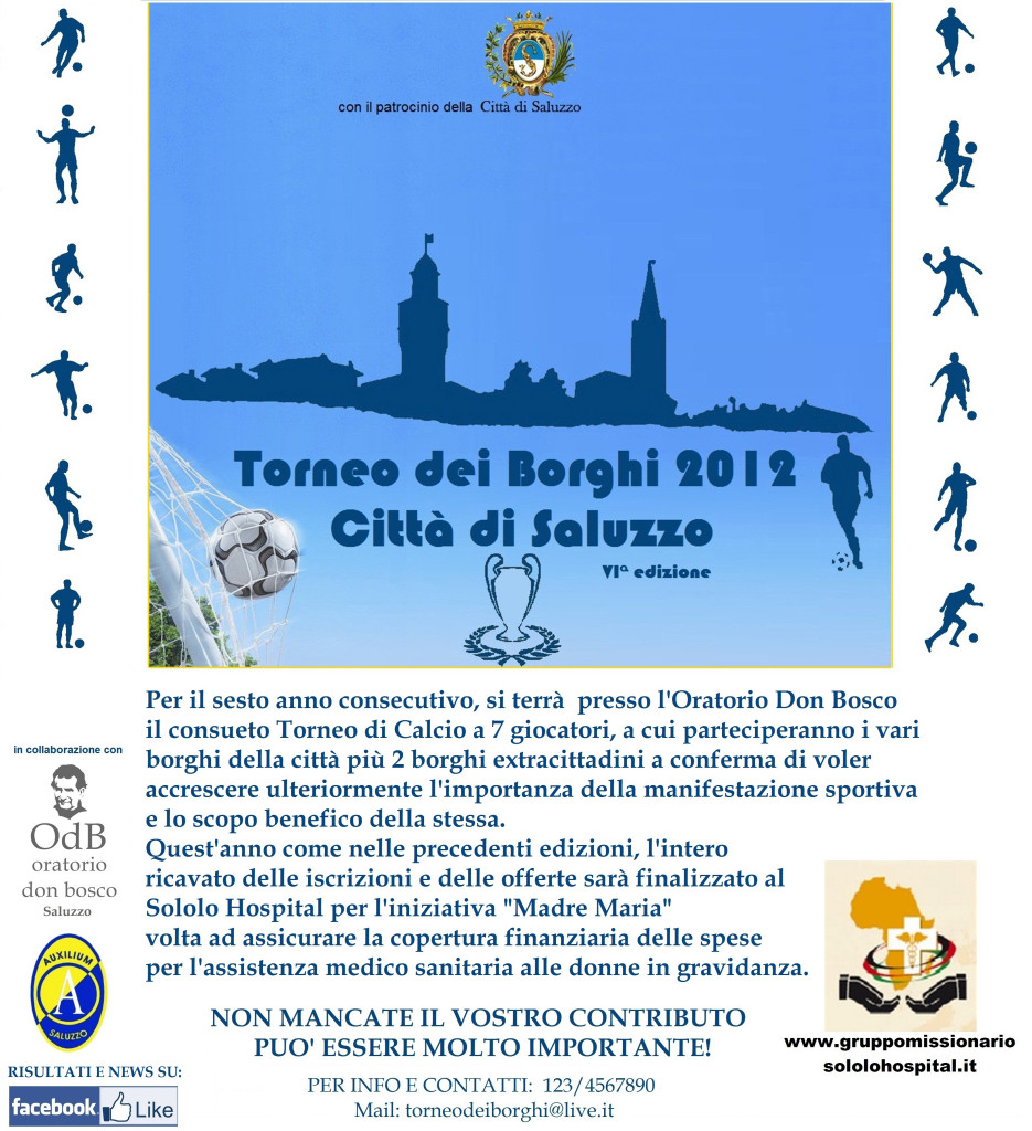 LOCANDINA PER PROMO TORNEO DEI BORGHI 2012 Saluzzo CN